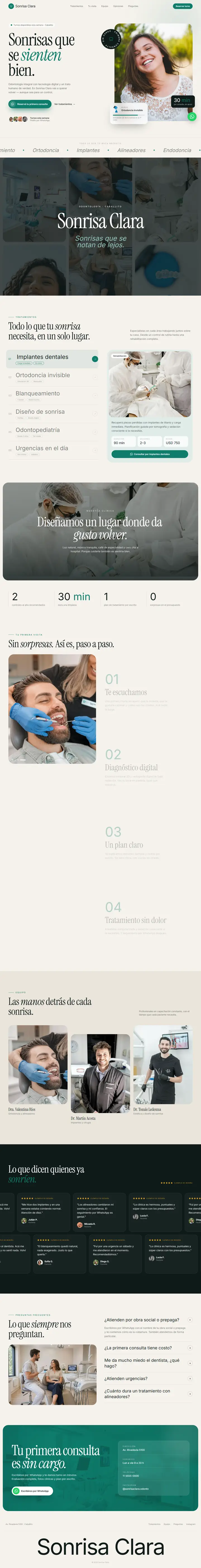 Demo para Sonrisa Clara, odontología de ejemplo